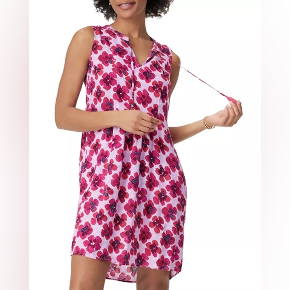 NIC+ZOE In Bloom Tie Neck Dress